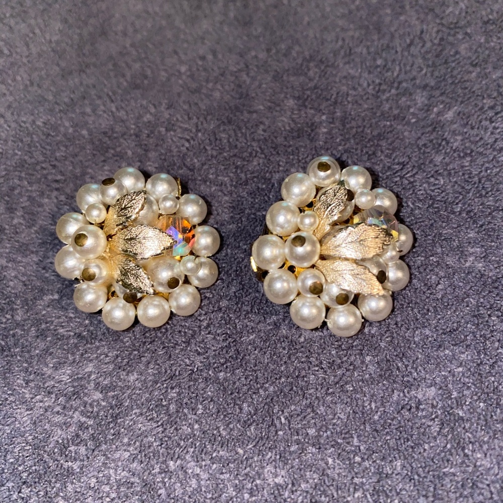 Vintage clip on earrings